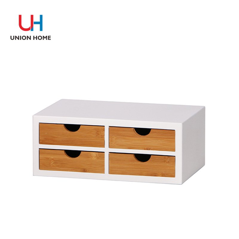 BAMBOO WHITE DRAWER TYPE STORAGE BOX BS00108