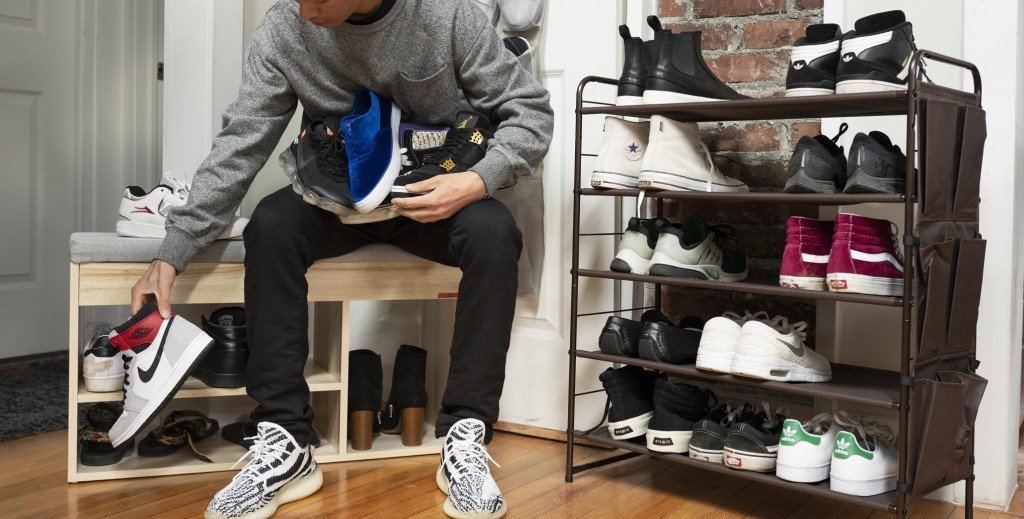 Custom shoe box storage